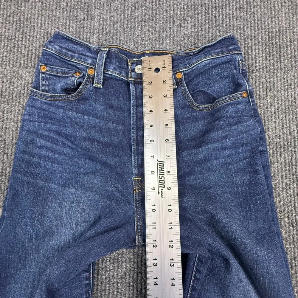 Levis Ribcage Straight Jeans Womens 29 Dark Wash High Rise Button Fly 79078-0046